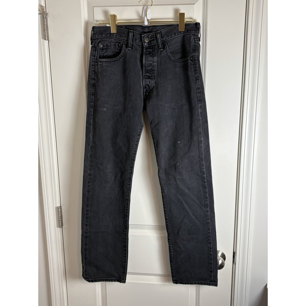 Levi's 501 Original Fit Jeans Button Fly Dark Wash Straight Leg Size 30x32